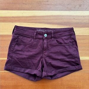 American Eagle Outfitters Women's Dark Purple Jean Shorts